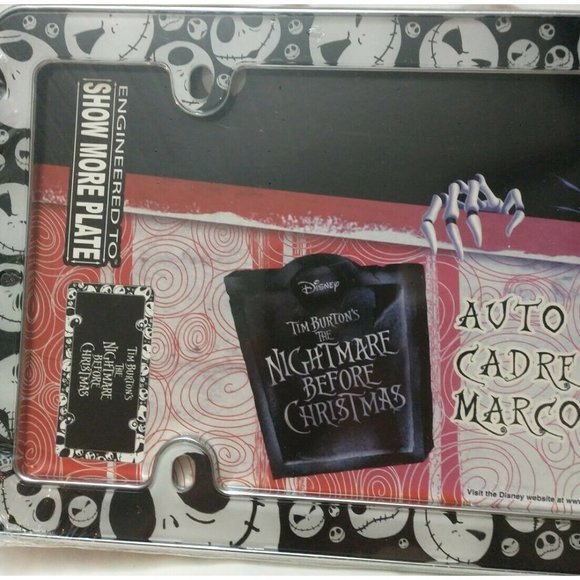 (RET) Jack Skellington Plate Frame Disney Nightmare Before Christmas - Picture 3 of 4